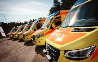 Regionaalhaigla soetas uue reanimobiili ja kuus uut kiirabiautot. Foto: Põhja-Eesti Regionaalhaigla