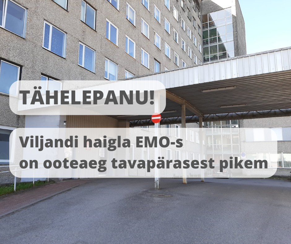 Viljandi haigla erakorralise meditsiini osakonnas on ooteaeg tavapärasest pikem. Foto: Viljandi Haigla