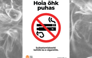 Suitsetamise keeld puudutab ka veipimist. Foto: Tervise Arengu Intsituut
